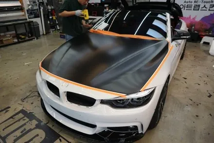 BMW F32 430iM 스포츠 쿠페 사틴 블랙 용인 전체 랩핑 시공 / 용인시 기흥구 농서동