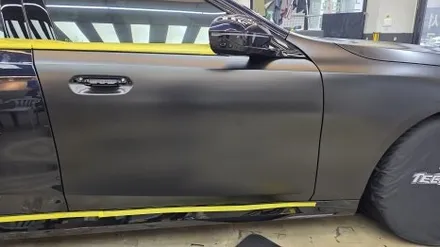 차량 랩핑 가격은 얼마인가요? BMW 5시리즈 사틴 블랙 / 용인시 기흥구 농서동