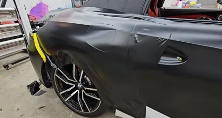 BMW G29 Z4 사틴 블랙 자동차 전체 랩핑 비용은? / 용인시 기흥구 농서동