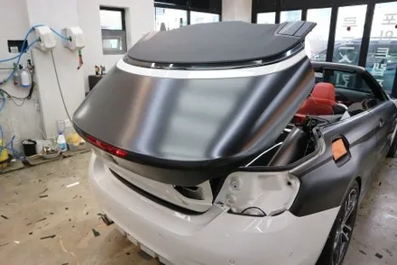 BMW F32 430iM 스포츠 쿠페 사틴 블랙 용인 전체 랩핑 시공 / 용인시 기흥구 농서동