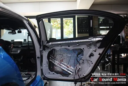 수입차방음의 정석 신월동카오디오 카사운드매니아 BMW7시리즈 방음 시공과 BMW전용 회오리 트윗터 장착을 완료하다 / 서울 양천구 강서구