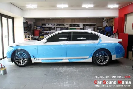 수입차방음의 정석 신월동카오디오 카사운드매니아 BMW7시리즈 방음 시공과 BMW전용 회오리 트윗터 장착을 완료하다 / 서울 양천구 강서구