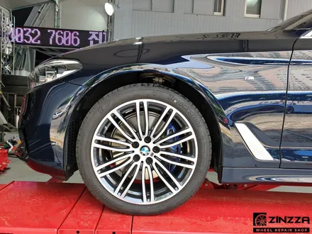 인천 BMW 530d 휠도색 유광블랙 분체도장 / 인천 부평구 부평동