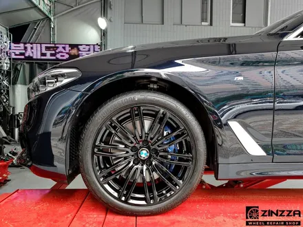 인천 BMW 530d 휠도색 유광블랙 분체도장 / 인천 부평구 부평동