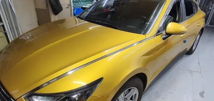쏘나타 센슈어스(DN8) 전체랩핑 #블랙유광 #명진카스킨 / 일산,김포,파주