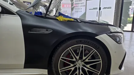 C63 전체랩핑 #사틴블랙 #명진카스킨 / 일산,김포,파주