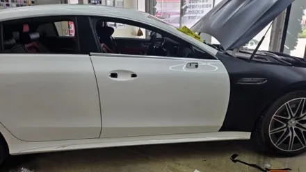 C63 전체랩핑 #사틴블랙 #명진카스킨 / 일산,김포,파주