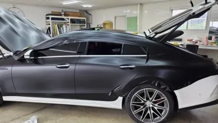 C63 전체랩핑 #사틴블랙 #명진카스킨 / 일산,김포,파주
