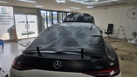C63 전체랩핑 #사틴블랙 #명진카스킨 / 일산,김포,파주