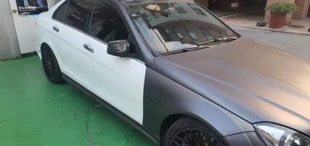 벤츠 C63 전체랩핑 #락그레이 #명진카스킨 / 일산,김포,파주