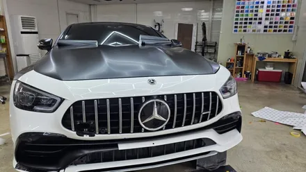 C63 전체랩핑 #사틴블랙 #명진카스킨 / 일산,김포,파주