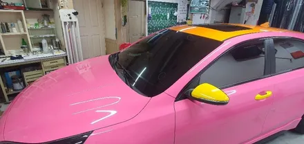 K3 GT 전체랩핑 #명진카스킨 #핑크색차 / 일산,김포,파주