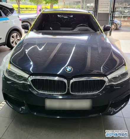 진주 BMW 520d 수입차 전면 앞유리 파손으로 교체 bmw정품유리 교체 과정 / 경남 진주