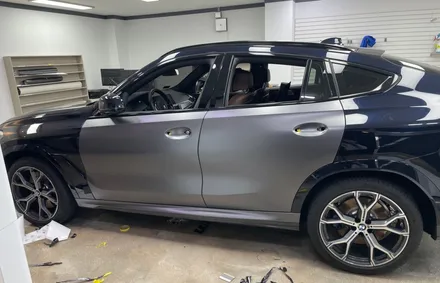 BMW X6 사틴 다크 그레이 전체랩핑
