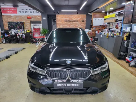 부산 주례 전체랩핑 - 사상 주례 BMW320d 에이버리 사틴 화이트 전체랩핑 / 부산 사상구