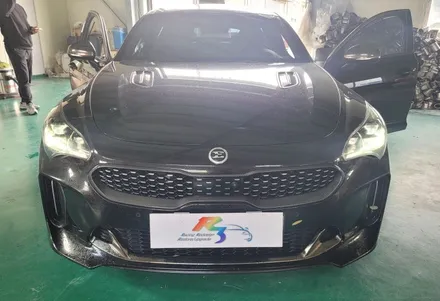 스팅어 마이스터 차량에 벤츠송풍구,순정린모듈,순정테두리 기본 구성품으로 시공장착 / 인천 계양구