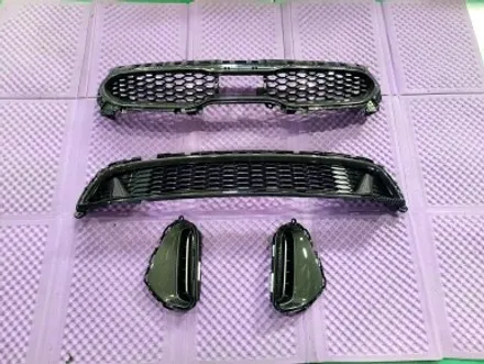 스팅어 리얼카본 상단그릴,하단그릴,에어커튼 교체 / 인천 계양