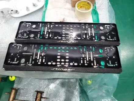 스팅어 리얼카본 주유구커버,휀다가니쉬,순정도어스팟,번호판가드 교체시공하기 / 인천 계양