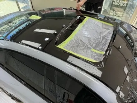 포항랩핑 포항PPF BMW i4 블랙PPF 루프스킨 / 현대 아반떼 CN7 블랙카본 루프스킨 / 포항, 경주