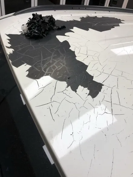 포항 자동차랩핑 노후된 싼타페DM 루프스킨 제거하기 / 포항, 경주