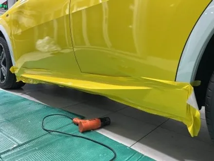포항랩핑 BMW X2 U10 유광브라이트옐로우 전체랩핑, 크롬죽이기 / 포항, 경주