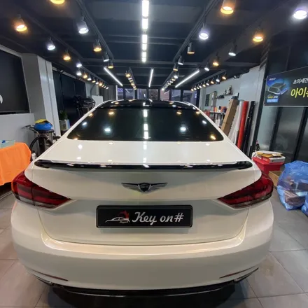 제리모터 : 제네시스G80 에이버리 화이트펄 올랩핑시공 / 울산광역시 북구