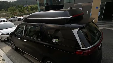 울산랩핑 ::카니발 하이리무진 사틴블랙 전체랩핑 / 울산광역시 북구