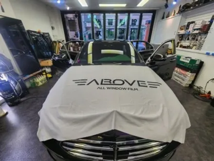 2020년식 벤츠E클래스E450 글라스틴트 남동구 반사썬팅 어보브 크롬하츠블루열차단썬팅
