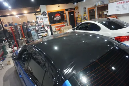 320d 블루블랙 투톤 랩핑~안산 루프스킨 카스킨 전문 디비튠에서! / 안산시 상록구 이동