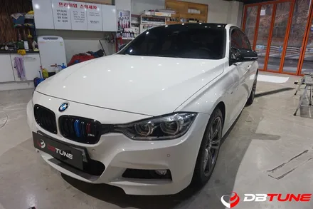 경기도 수원 안산랩핑 전문점 디비튠 : BMW 320D차량 미러커버, 스포일러 및 루프스킨 시공해드렸어요! / 안산시 상록구 이동