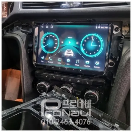 폭스바겐 파사트 RNS510 부팅 불량 / EX BOX M 셋톱형 내비게이션 불량 / 폭스바겐 전용 9인치 안드로이드올인원 교체 장착