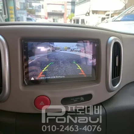 [안드로이드올인원 장착] 닛산 큐브 전차종용 7인치 안드로이드올인원 / 후방카메라 매립 장착