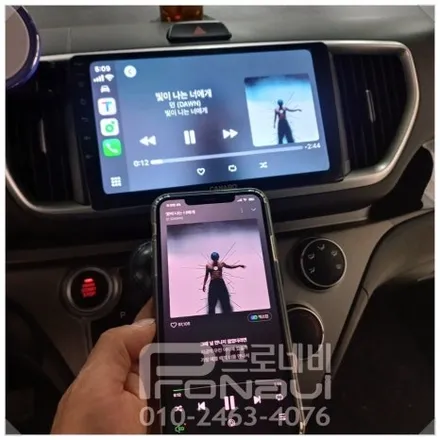 [기아자동차] 더 뉴 레이 카나로 9인치 안드로이드올인원 / 후방카메라 매립 장착