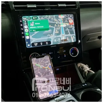 현대자동차 투싼 NX4 안드로이드 올인원 장착 후기 _ 카나로 10인치 X-Plus 및 후방카메라 연동