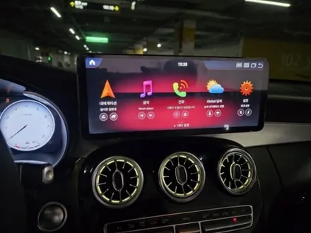 벤츠 c300카브리올레 w205디지털계기판 12.5인치 안드로이드올인원 출장시공 엠비언트 / 부천, 수도권 출장