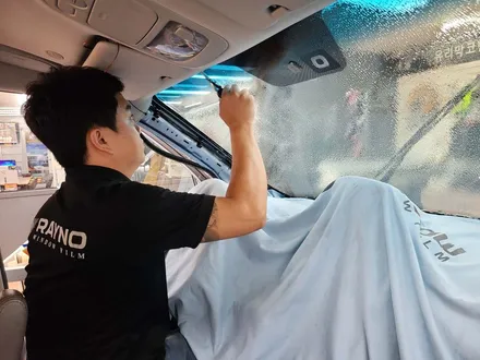 전북 기아 그랜드 카니발 애니가드 AP-80R 썬팅 재시공 / 김제시 요촌동