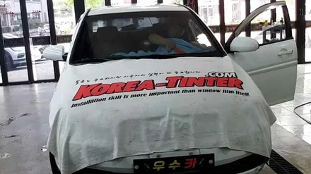 김제 우수카 현대 베르나 전면썬팅 변형 재시공 / 김제시 요촌동