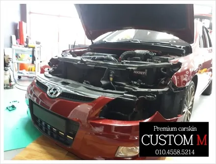 대구랩핑 대구카스킨 i30  전체 랩핑 보험처리 건(대구 커스텀엠 Custom M) / 대구 동구 용계동