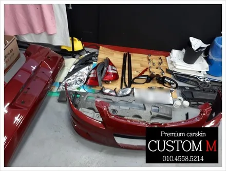 대구랩핑 대구카스킨 i30  전체 랩핑 보험처리 건(대구 커스텀엠 Custom M) / 대구 동구 용계동