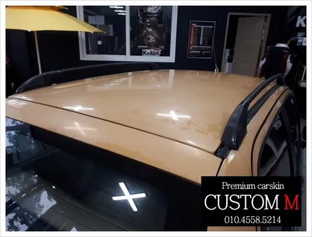 대구랩핑 대구카스킨 마티즈 디아트 한정판 차량 루프스킨 제거 작업 (대구 커스텀엠 Custom M) / 대구 동구 용계동