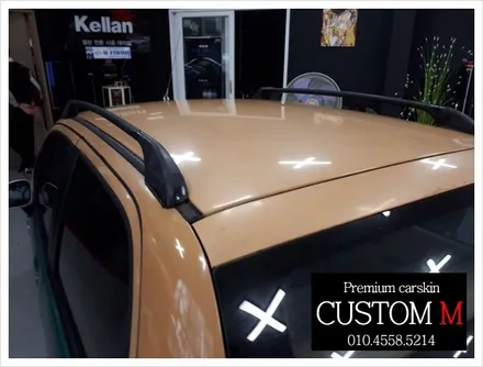 대구랩핑 대구카스킨 마티즈 디아트 한정판 차량 루프스킨 제거 작업 (대구 커스텀엠 Custom M) / 대구 동구 용계동