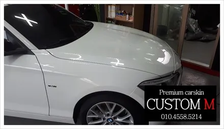 대구랩핑 대구카스킨 BMW 118D스포츠 스트라이프데칼 포인트랩핑입니다(대구 커스텀엠 Custom M) / 대구 동구 용계동