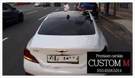 대구랩핑 대구카스킨  제네시스 G70  포인트랩핑입니다. (대구 커스텀엠 Custom M) / 대구 동구 용계동