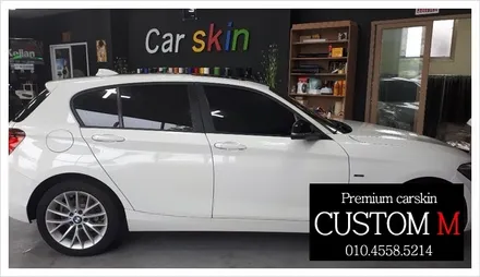대구랩핑 대구카스킨 BMW 118D스포츠 스트라이프데칼 포인트랩핑입니다(대구 커스텀엠 Custom M) / 대구 동구 용계동
