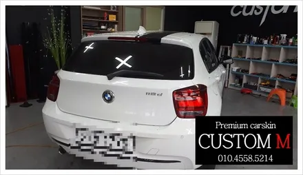 대구랩핑 대구카스킨 BMW 118D스포츠 스트라이프데칼 포인트랩핑입니다(대구 커스텀엠 Custom M) / 대구 동구 용계동