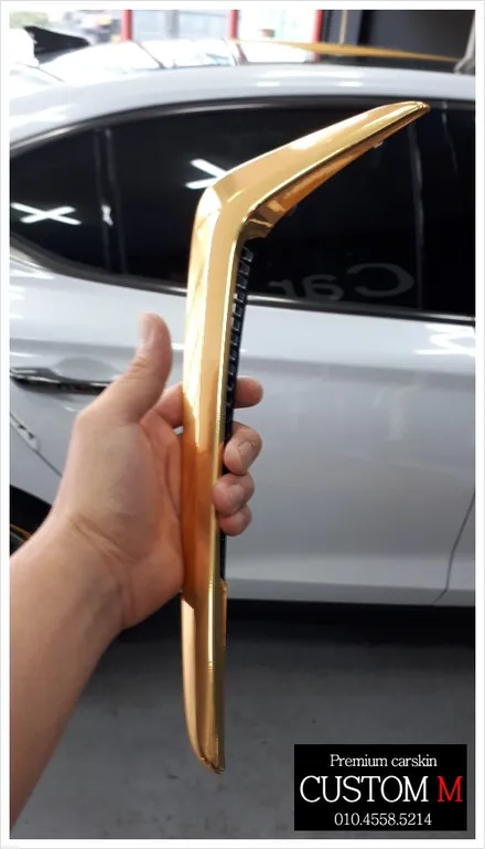 대구랩핑 대구카스킨 제네시스G70 휀더가니쉬 포인트랩핑입니다. (대구 커스텀엠 Custom M) / 대구 동구 용계동