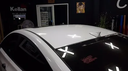대구랩핑 대구카스킨 아반떼MD 루프스킨+주유구커버 랩핑입니다. (대구 커스텀엠 Custom M) / 대구 동구 용계동