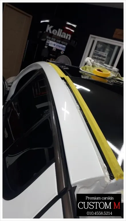 대구랩핑 대구카스킨 기아 스팅어 루프스킨+필러 몰딩+라이트ppf 작업입니다(대구 커스텀엠 Custom M) / 대구 동구 용계동