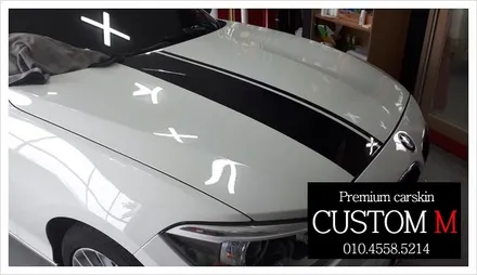대구랩핑 대구카스킨 BMW 118D스포츠 스트라이프데칼 포인트랩핑입니다(대구 커스텀엠 Custom M) / 대구 동구 용계동