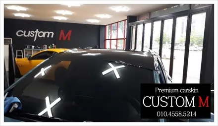 대구랩핑 대구카스킨 코나 루프스킨+필러몰딩 포인트 랩핑입니다 (대구 커스텀엠 Custom M) / 대구 동구 용계동